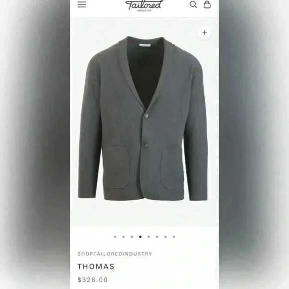 Tailored Industry Grey THOMAS Blazer Jacket Unisex Like New - Picture 1 of 6